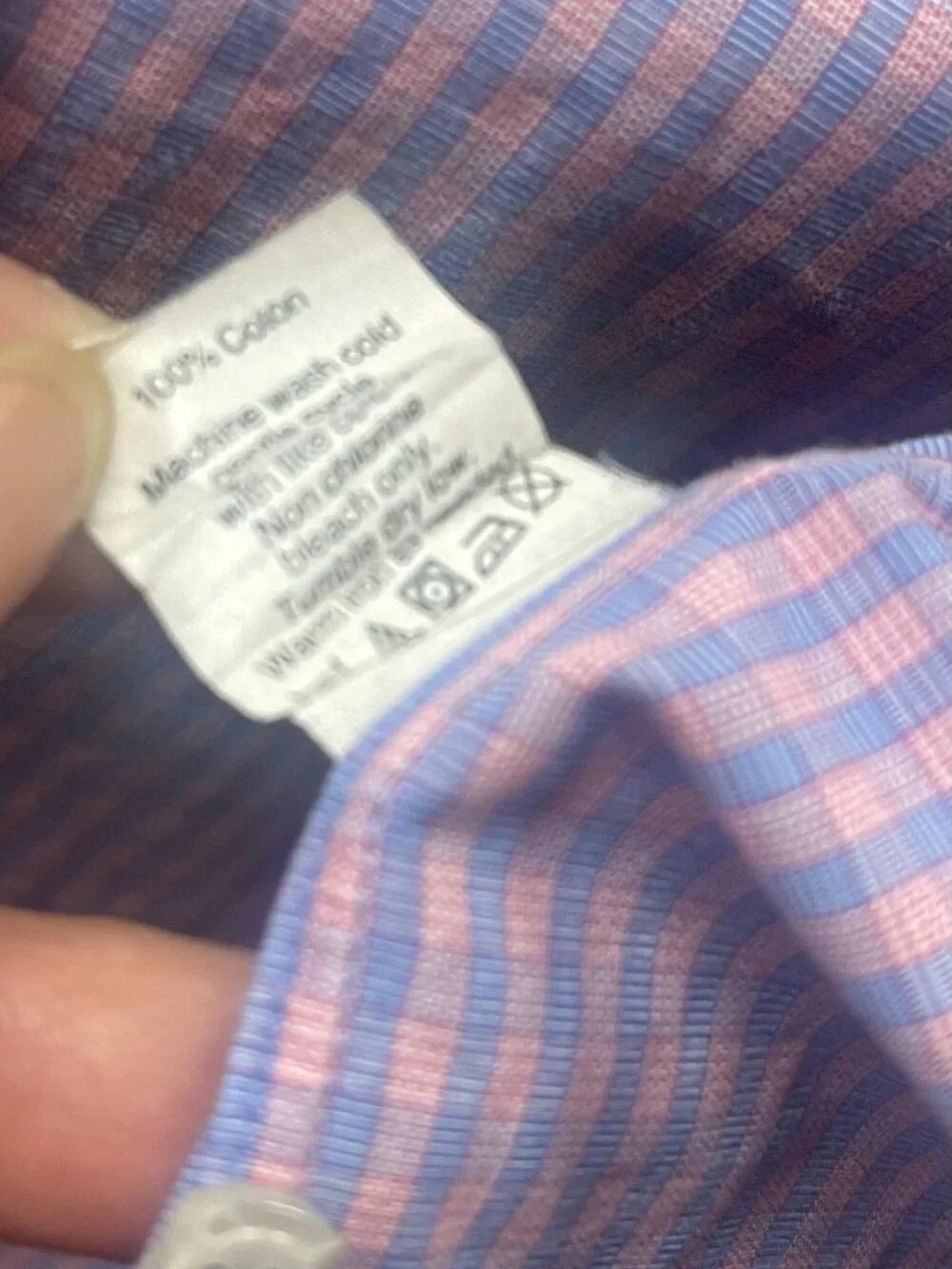 J.Crew Pink Blue Gingham Cotton Button Down Shirt Men's Large